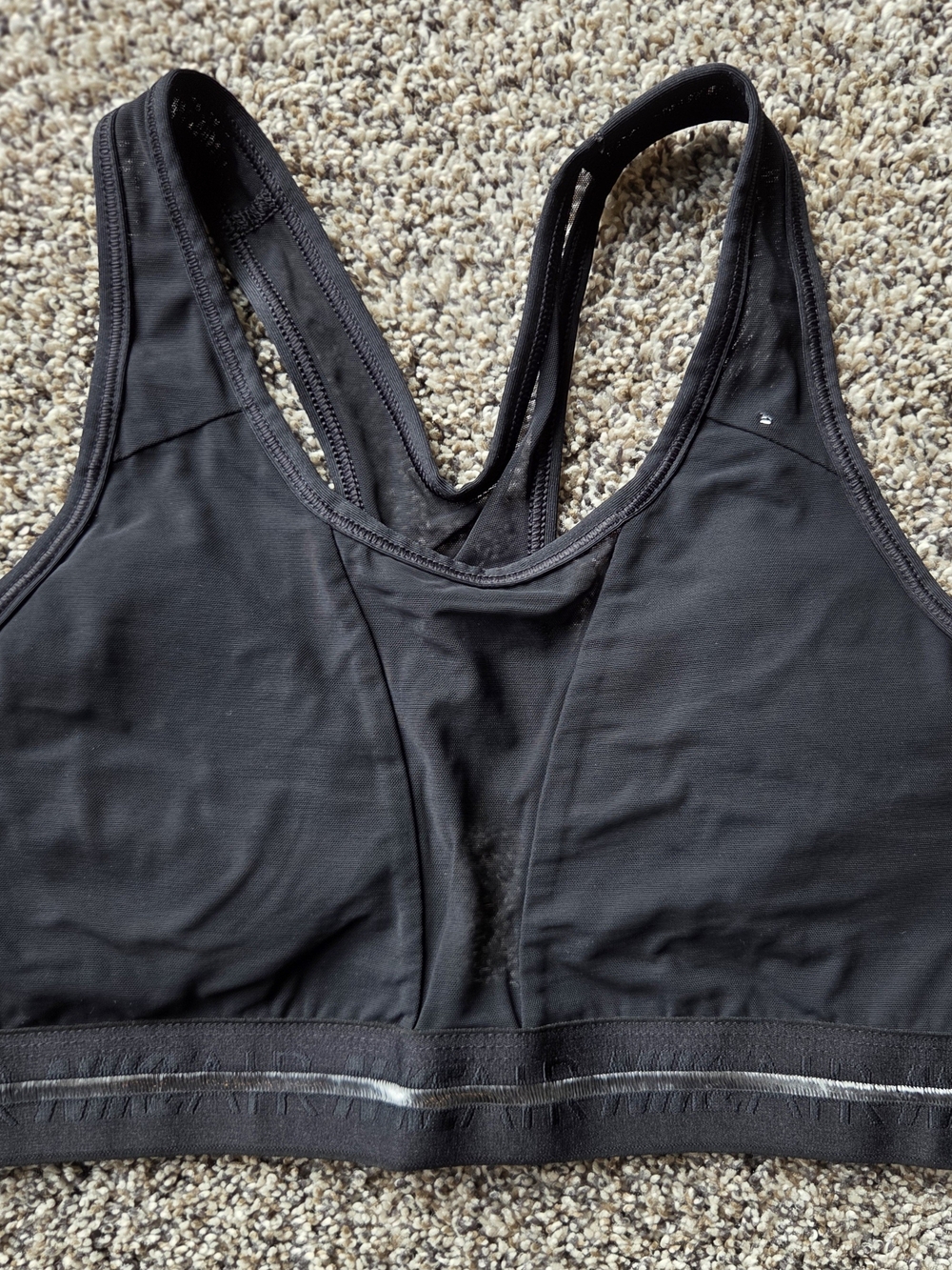 Nike Black Racerback Sports Bra with Reflective Band